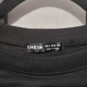 Plus Battery and Slogan crop Sweatshirt